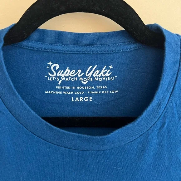 Super Yaki Feature Presentation Short Sleeve Movies Tee in Blue - Picture 5 of 5